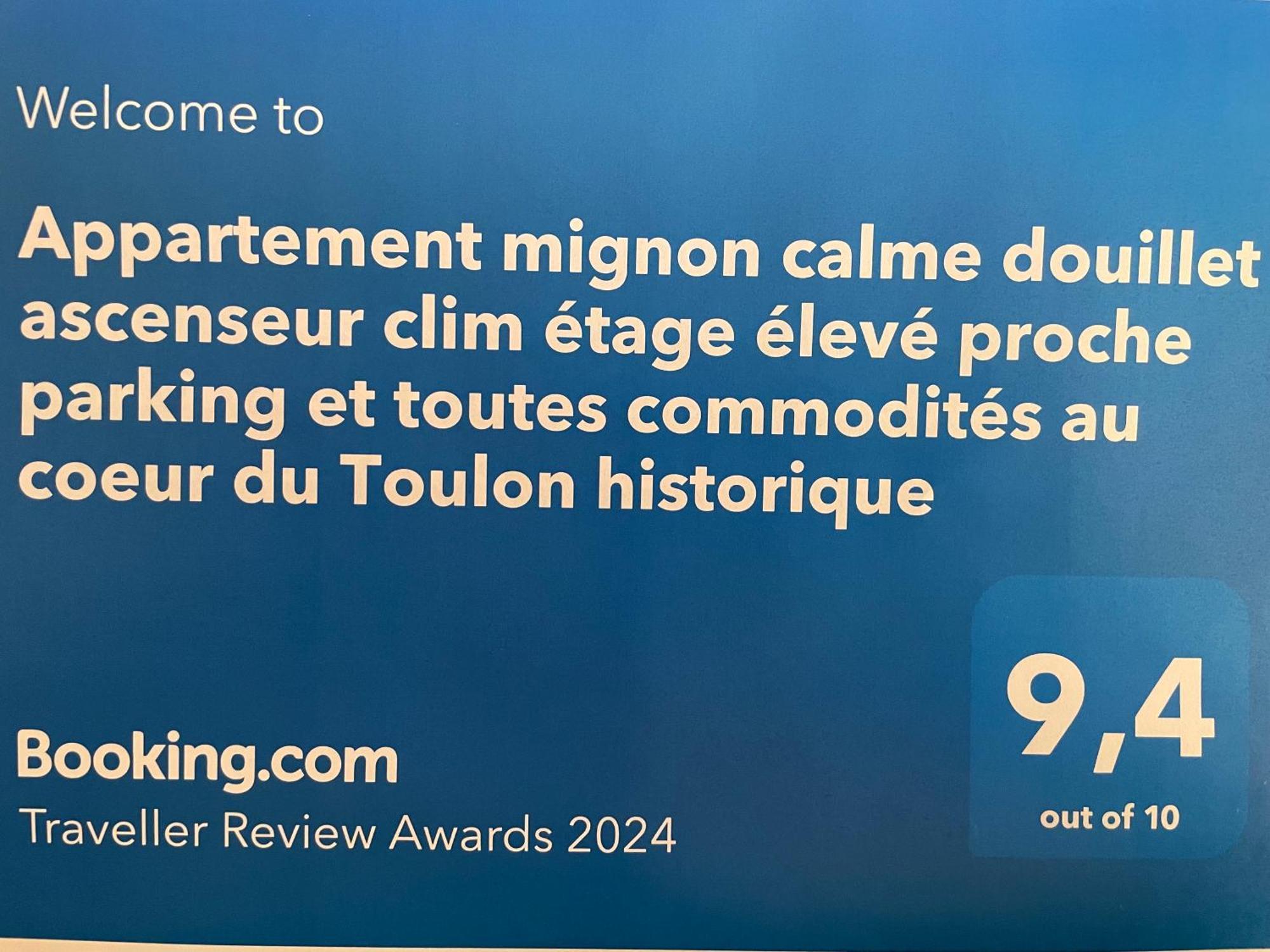 Appartement Mignon Calme Douillet Ascenseur Clim Etage Eleve Proche Parking Et Toutes Commodites Au Coeur Du Toulon Historique Kültér fotó